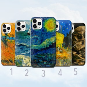 Van Gogh Phone Case, Famous Iconic Art, Classic Oil Painting Cover - Fits iPhone 8, SE2022, Xr, 11, 12, 13, 14, 15, 16 | Samsung S24, S25