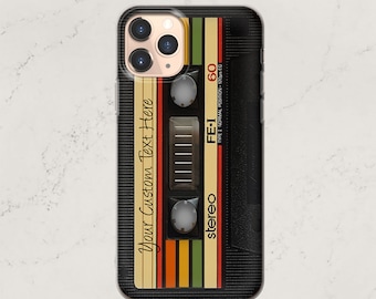 Retro Cassette Phone Case, Hipster Tape Cover - Fits iPhone 8, SE2020-22, Xs, Xr, 11, 12, 13, 14, 15, 16 | Samsung S22, S23, S24, S25, FE