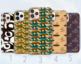 Art Deco Phone Case, Colorful Abstract Vintage Retro Pattern Cover - Fits iPhone 7, 8, SE2022, Xs, Xr, 11, 12, 13, 14, 15 | Samsung S23, S24