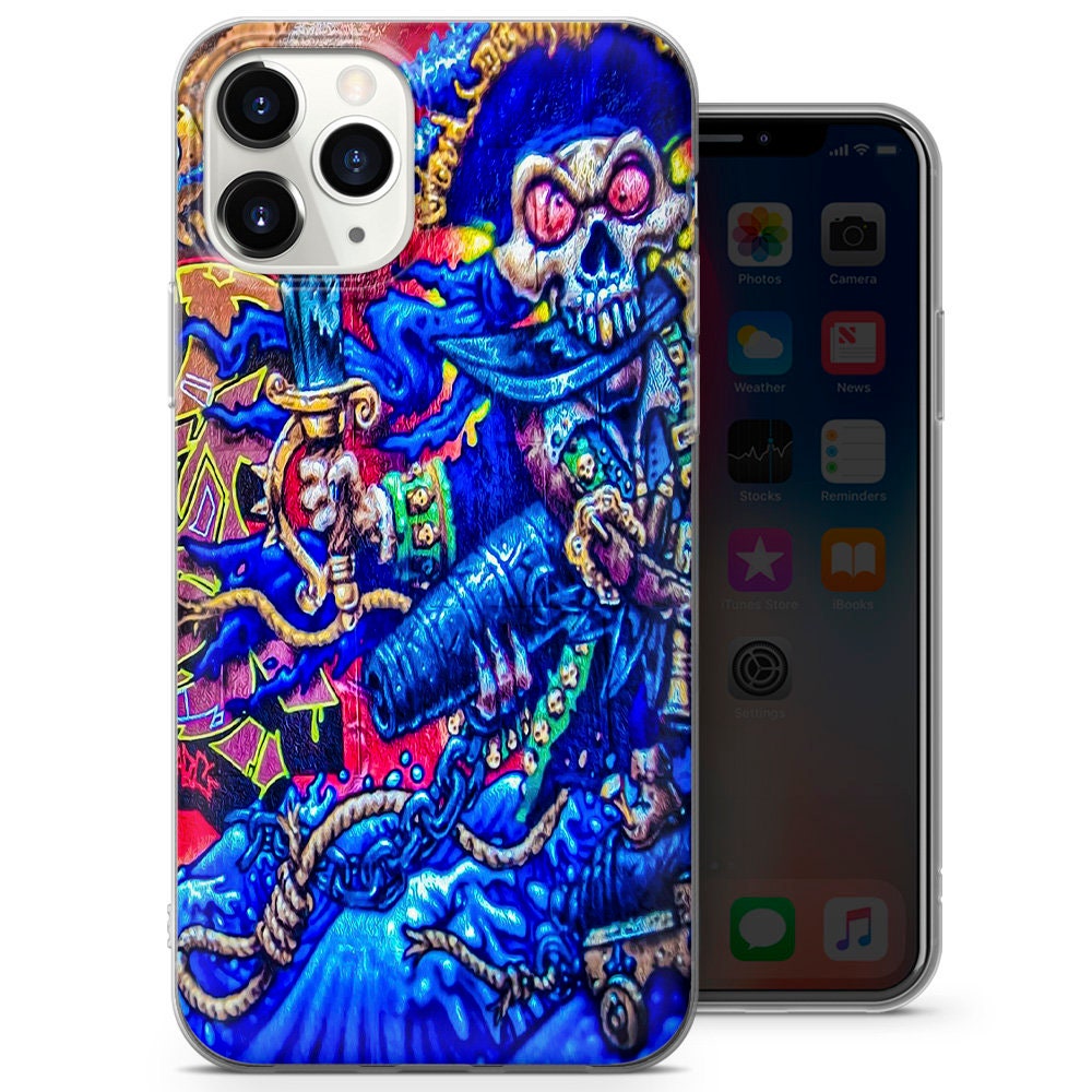 【howie】glow case▲Smart phone case Graffiti Phone Case, Trippy Abstract Psychedelic Cover