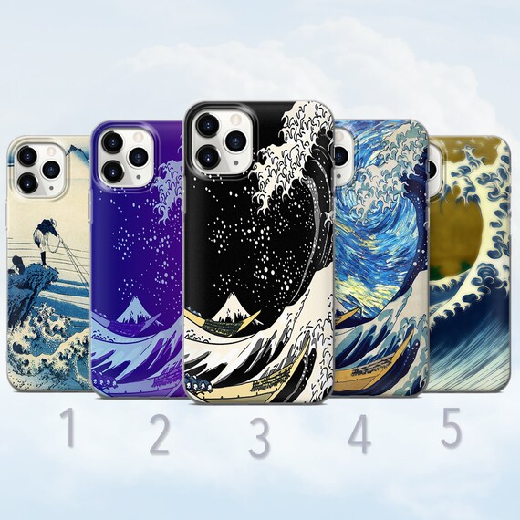 iPhone・スマホケース Society6 Painting the universe Japanese Kanagawa Wave Phone Case, Great Wave, Vintage Art