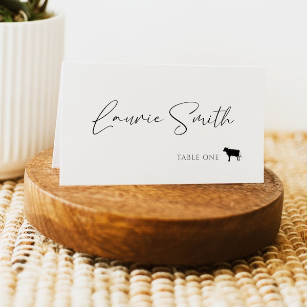 Wedding Place Cards With Meal Choice Etsy