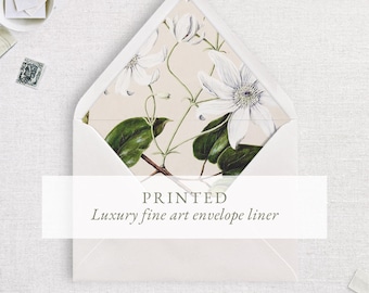 Floral Wedding Envelope Liner, Fine Art Print, 5x7" Envelope Insert, A7, Vintage Liner, Choice of Envelope and Assembly