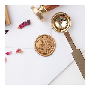Flower Wax Seals, Pre-made Wax Seals, Self Adhesive Wax Seal, Botanical Wax Seal, Wedding Invitation Sticker, Envelope Seal, Wax Seal Invite