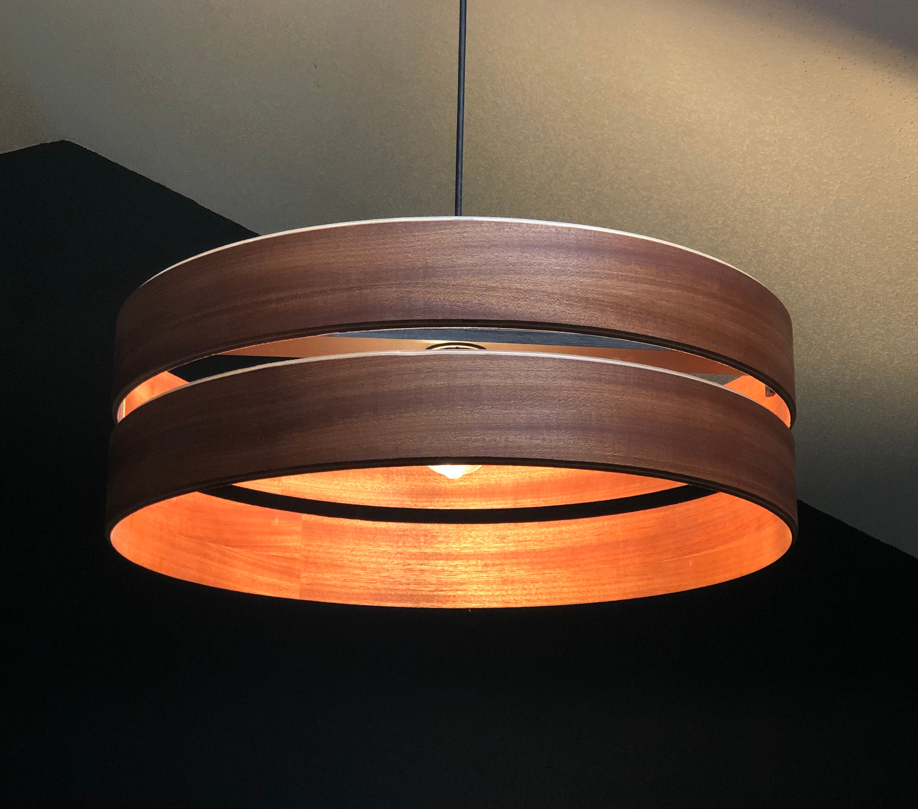 Wood Light Fixture / Dining Room Light / Wood Pendant Light / Etsy