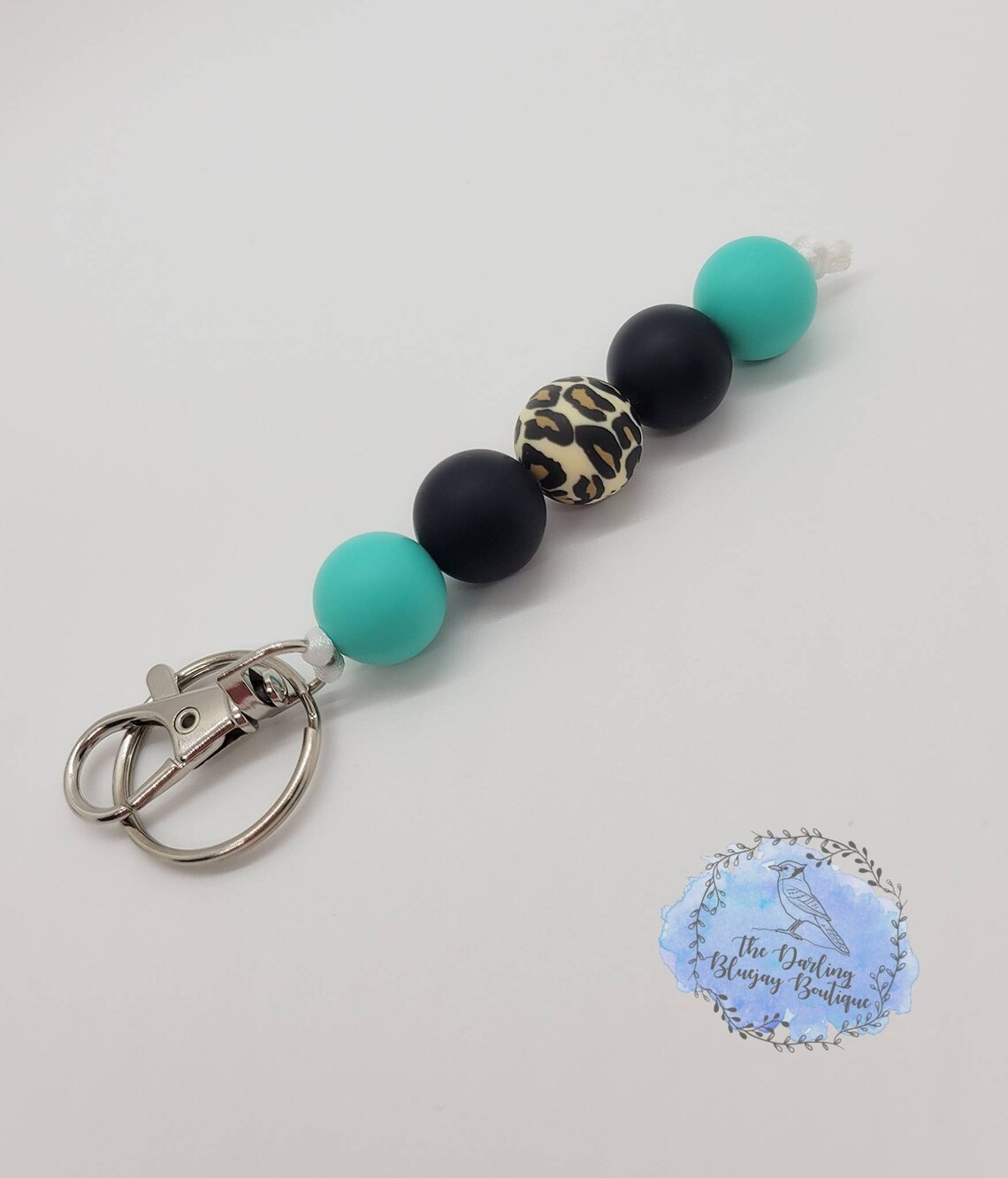 Silicone Beaded Keychain Leopard Bead Keychain Women's Etsy