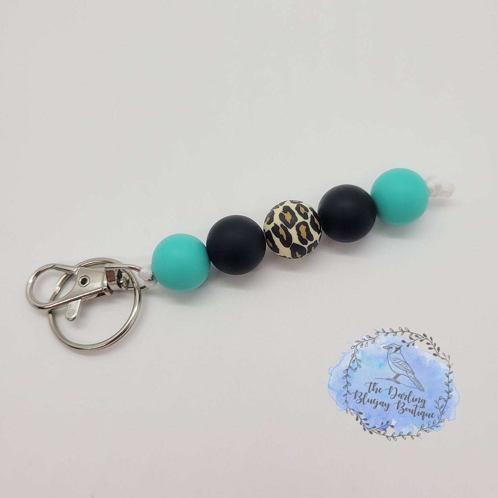 Silicone Beaded Keychain Leopard Bead Keychain Women's Etsy