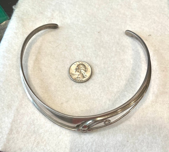 Solid 925 Sterling Silver large chocker Necklace … - image 2