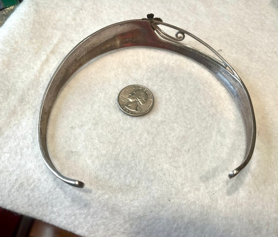 Solid 925 Sterling Silver large chocker Necklace … - image 6