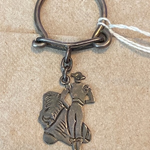Victoria signed Taxco sterling eagle 12 Bullfighter key chain fob vintage.