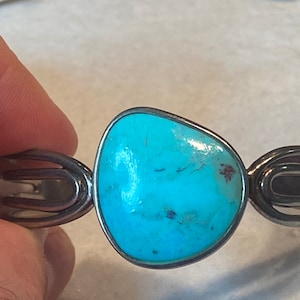 Signed sterling925 Barse Thailand Turquoise 30.9g cuff bracelet.
