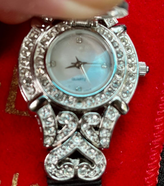 Vintage Kenneth Jay Lane KJL Rhinestone wristwatc… - image 7