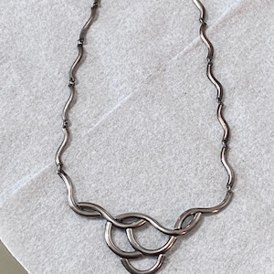 Rare Taxco Los Ballesteros folding 1930’s-40’s signed sterling necklace