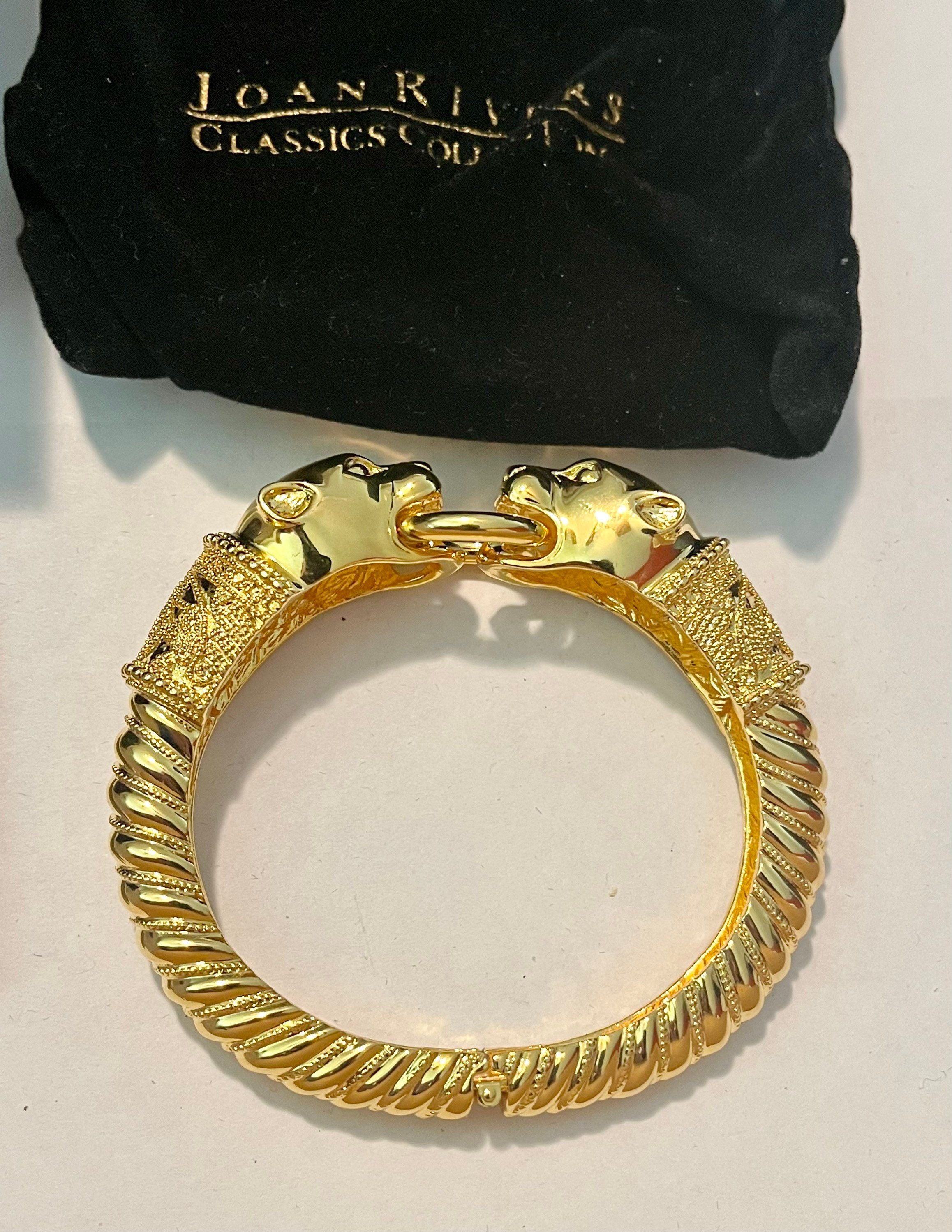 New Joan Rivers Classic Collection Gold Toned Double Headed