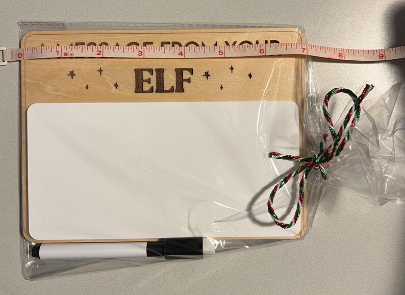 Elf Message Board, Elf on the Shelf, Wood Sign, Dry Erase Board, Elf