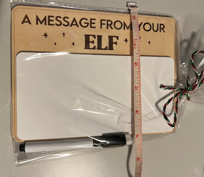 Elf Message Board, Elf on the Shelf, Wood Sign, Dry Erase Board, Elf