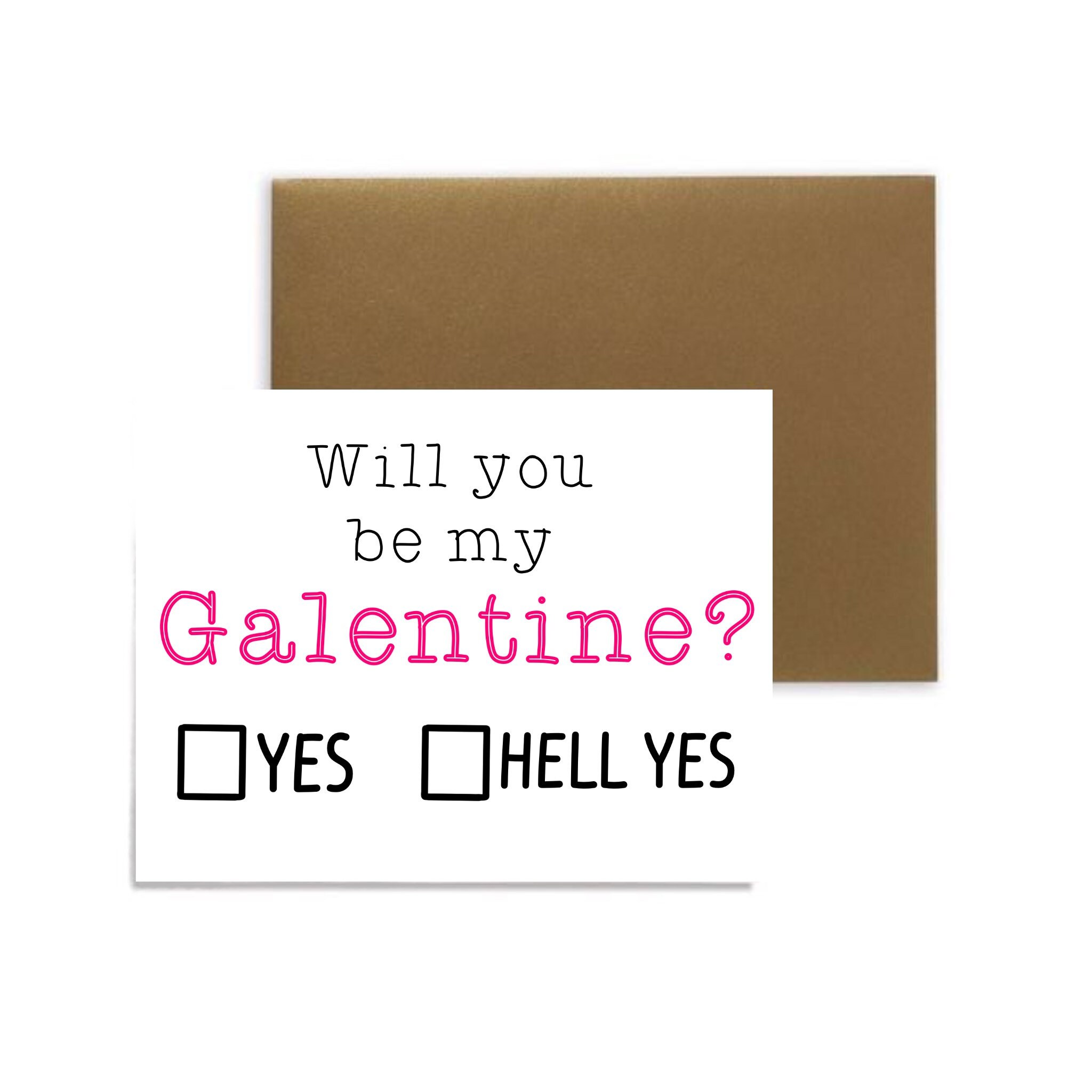Will You Be My Galentine Card Valentines Day Card Etsy