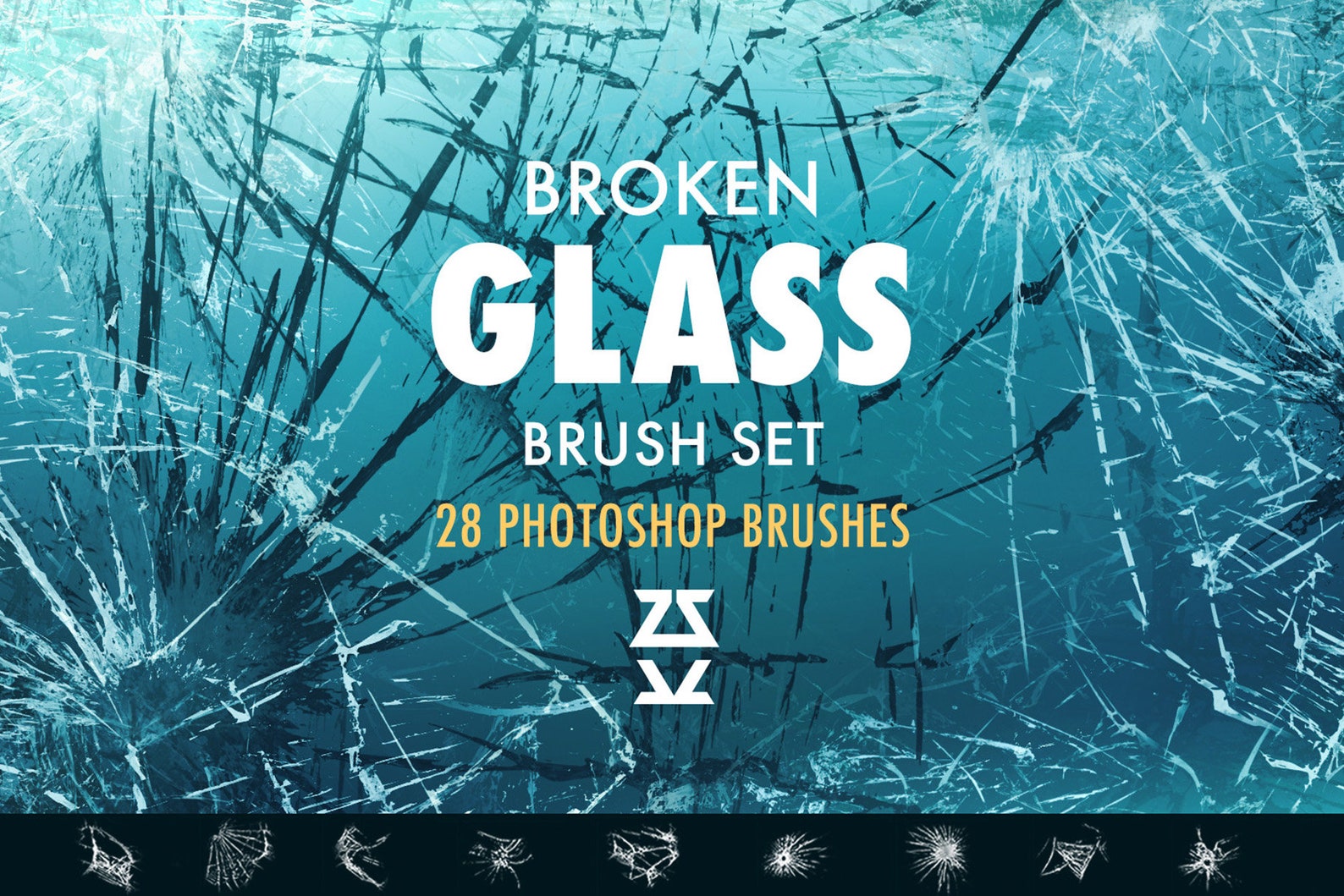 Broken Glass Brush Set Etsy