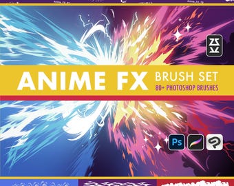 Anime FX Brush Set  | Procreate | Photoshop | CSP | Effect Brushes