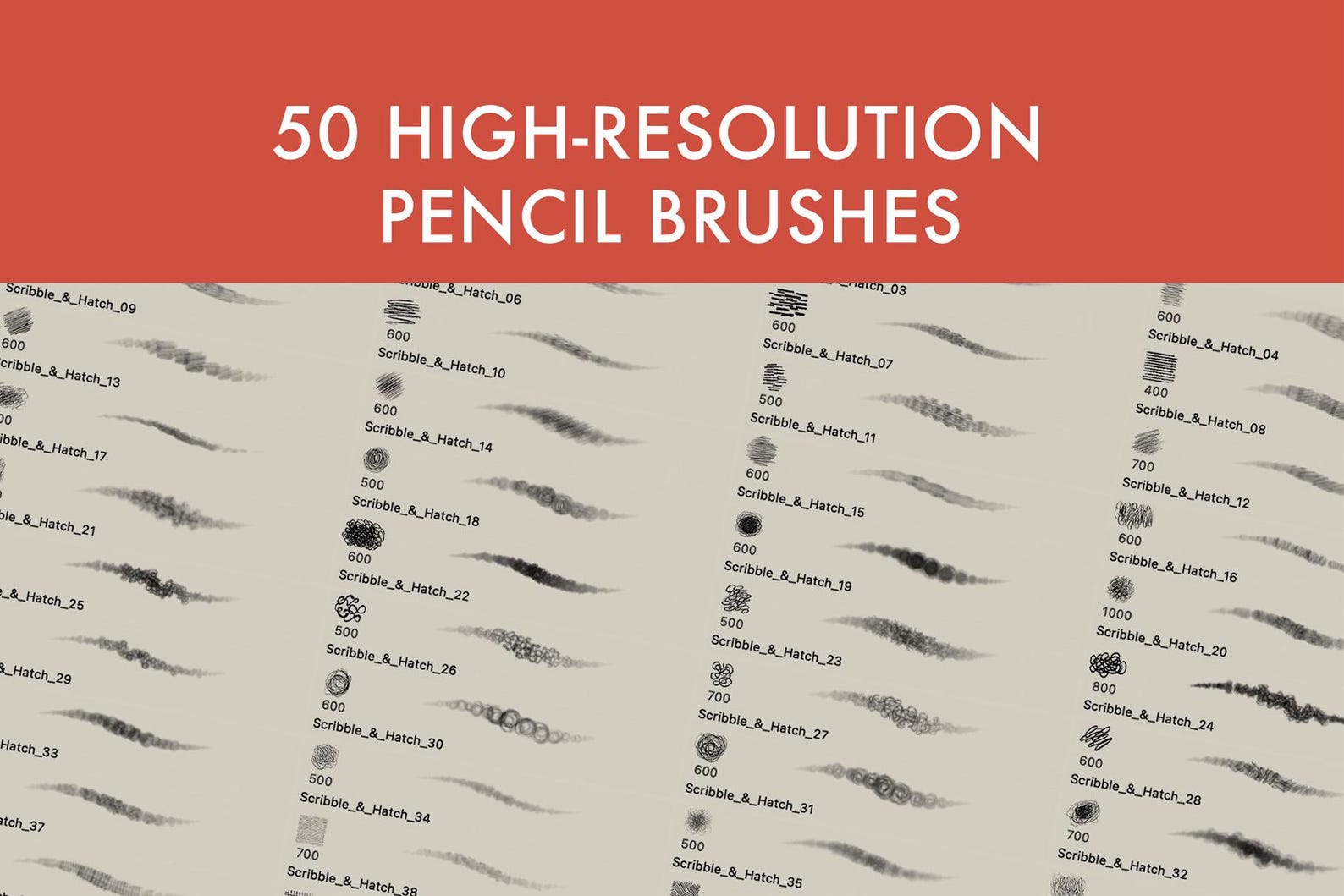 Scribble and Hatch Brush Set | Procreate | Photoshop | CSP | Texture ...