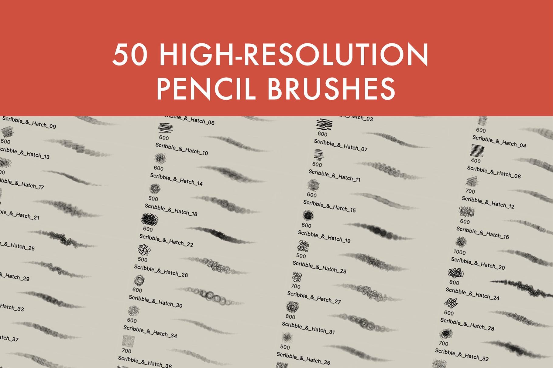 Scribble and Hatch Brush Set | Procreate | Photoshop | CSP | Texture ...