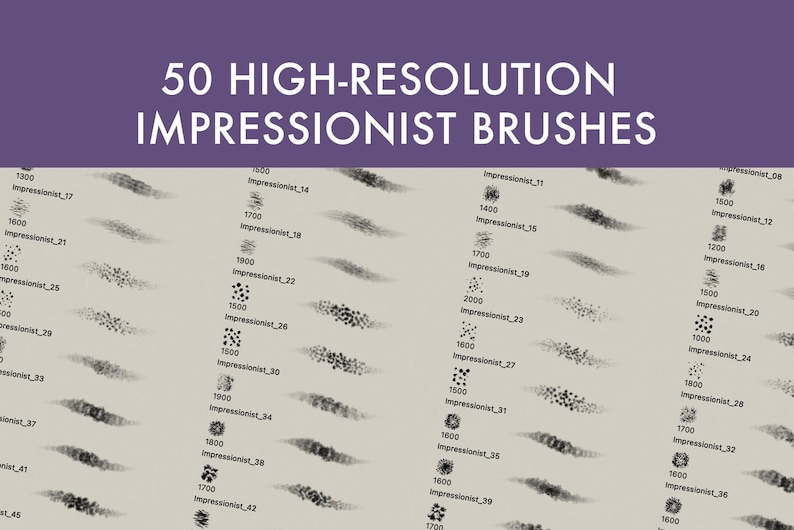 Impressionist Brush Set | Procreate | Photoshop | CSP | Texture Brushes ...