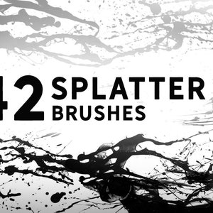 42 Splatter Brush Set | Procreate | Photoshop | CSP | Texture Brushes