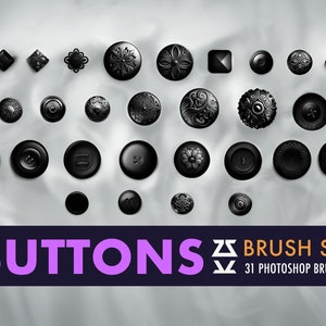 Buttons Brush Set | Procreate | Photoshop | CSP | Texture Brushes