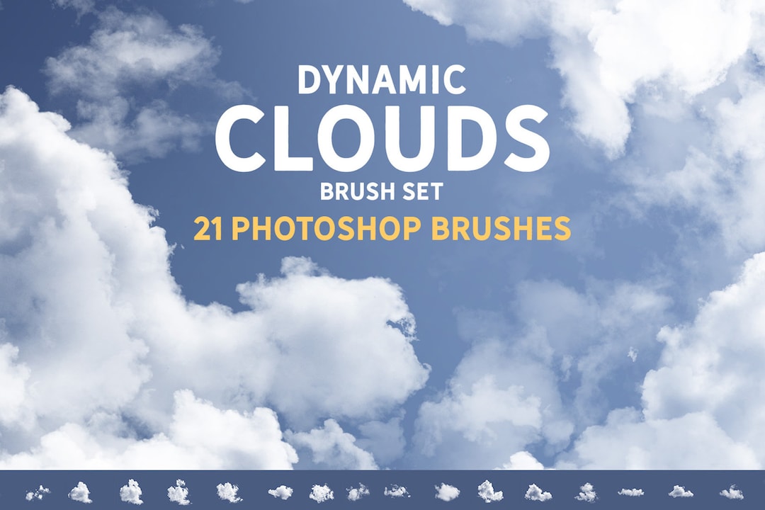 Dynamic Clouds Brush Set | Procreate | Photoshop | CSP | Texture ...