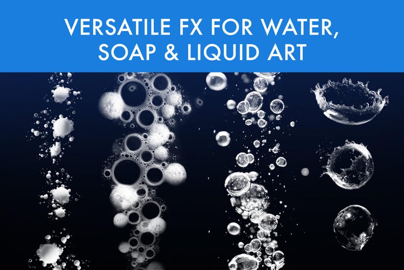 Bubbles & Foam Brush Set | Procreate | Photoshop | CSP | Texture ...