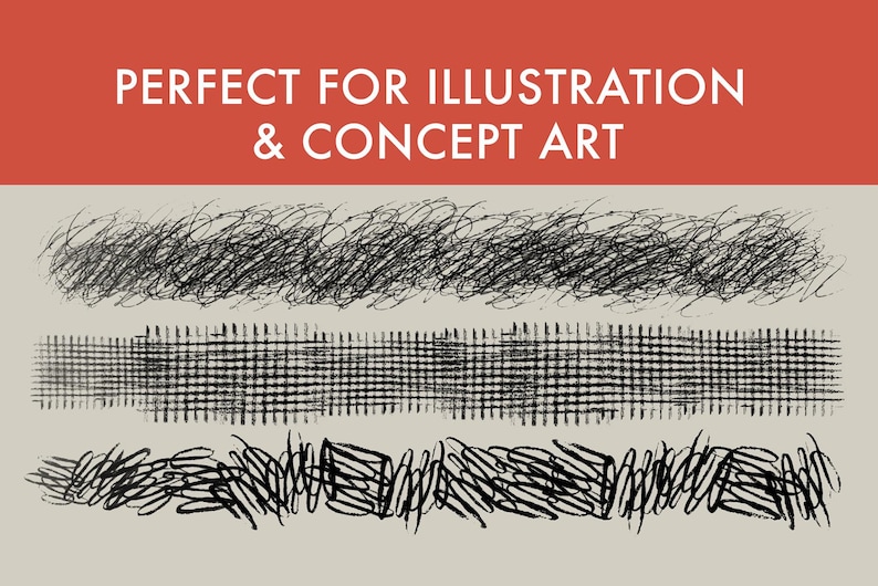 Scribble and Hatch Brush Set | Procreate | Photoshop | CSP | Texture ...
