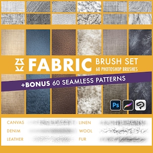 Fabric Brush Set | Procreate | Photoshop | CSP | Texture Brushes