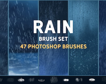 Rain Brush Set | Procreate | Photoshop | CSP | Texture Brushes