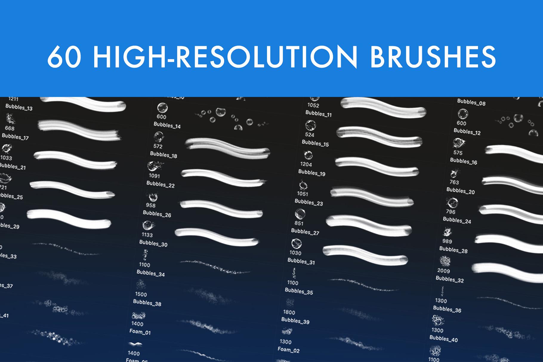 Bubbles & Foam Brush Set | Procreate | Photoshop | CSP | Texture ...