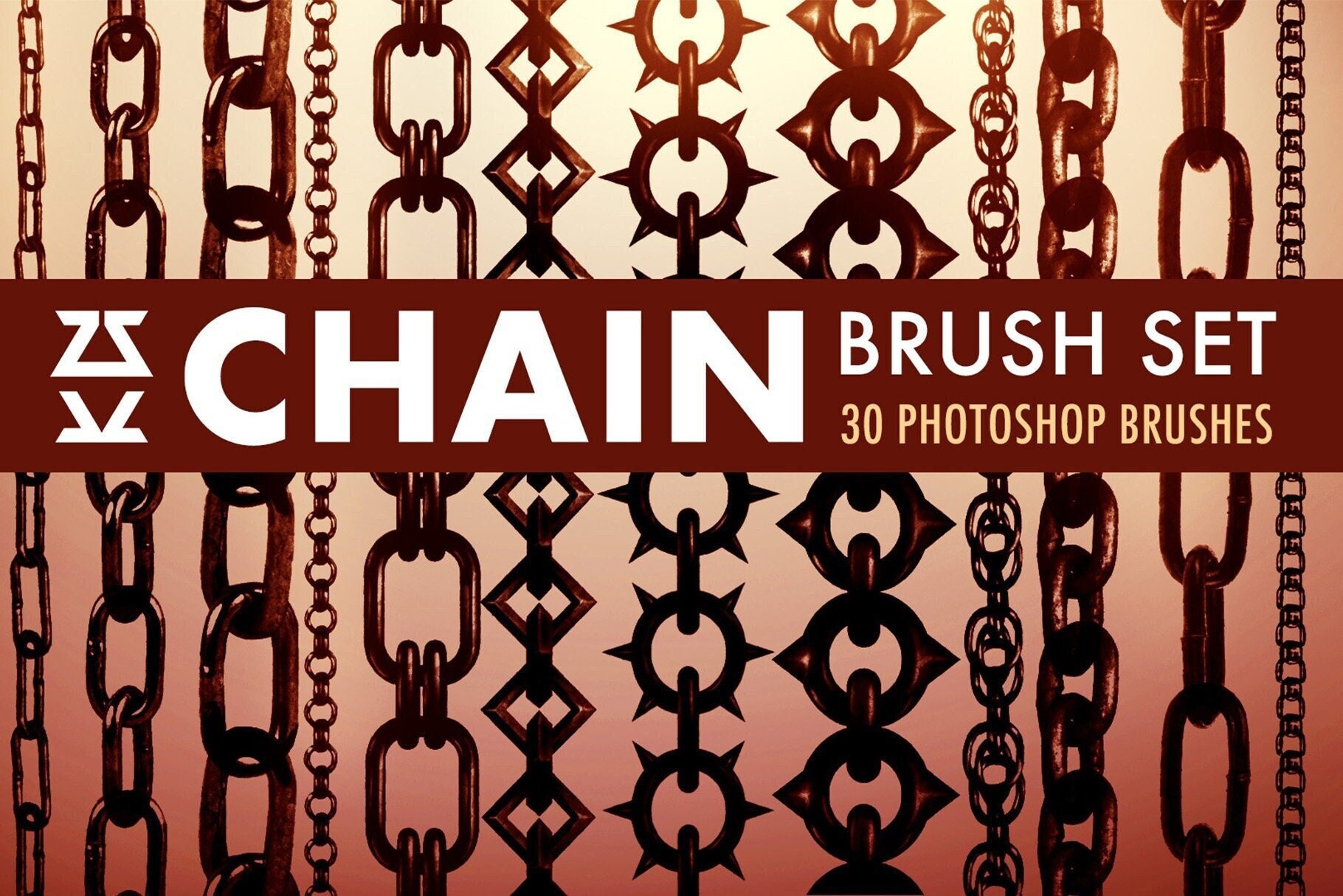 Set de pinceles de cadenas para Procreate, Photoshop y Clip Studio Paint – 30 pinceles de texturas y cadenas de joyería
