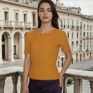 Bonnie und Clyde Pullover Bonnie Parker Kostüm Halloween Senfgelb Iconic Replica Strickstoff