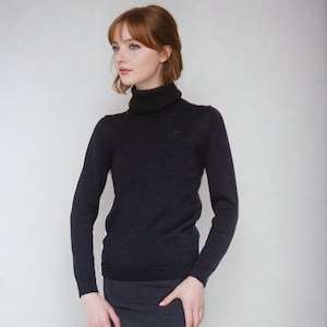 Marilyn Monroe black sweater Turtleneck knit Warm Soft Designer inspired Iconic Replica