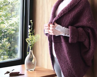 DREAMY MUZIEK, handgemaakt gebreid vest (lange trui), op maat gemaakte handgemaakte trui voor meisjes en vrouwen