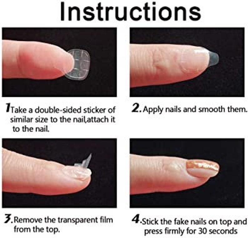 Reusable Press on Nails 1 Sheet Adhesive Tabs Nail Etsy