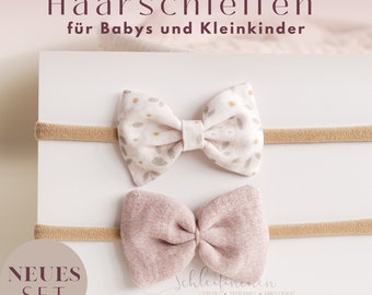 Haarschleifen Set in zarten rosa Farben für Babys und Kleinkinder - Haarschmuck mit Wow Effekt