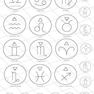 Harzfolie Sternzeichen Sternzeichen Kreis Minis - Harzfolie Blatt Kunst Zubehör