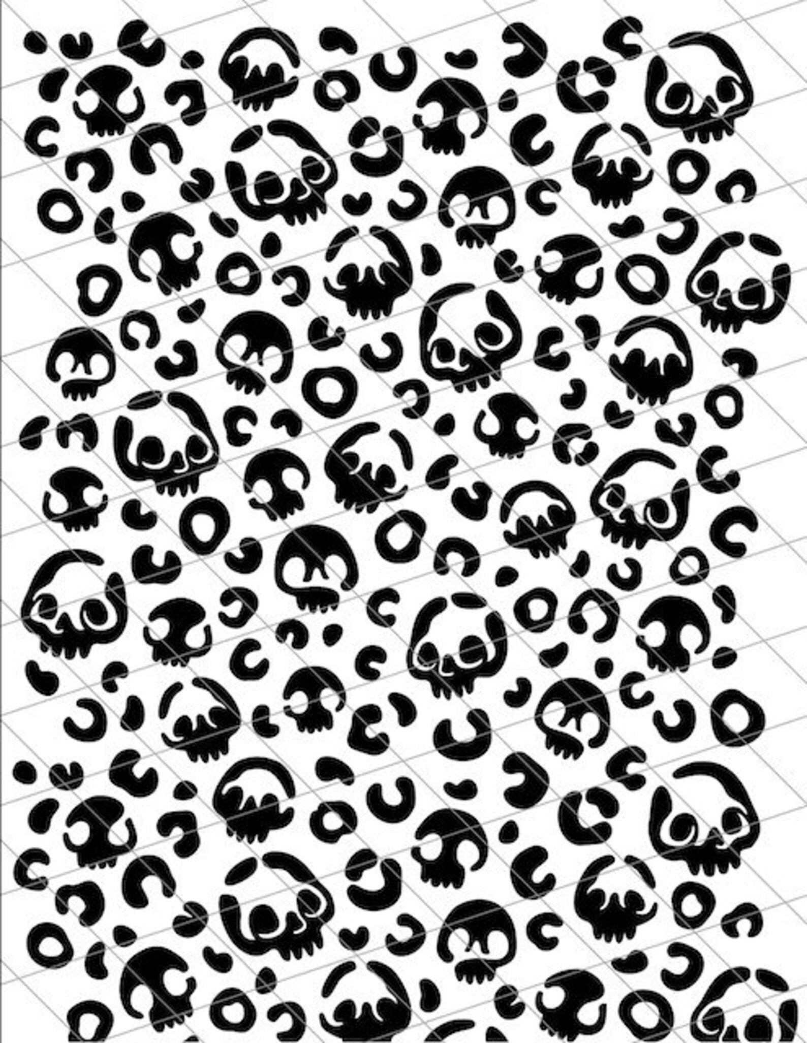 Resin Foil Skull Leopard Print Full Sheet | Etsy