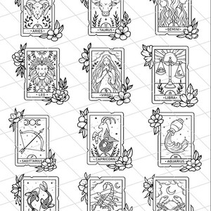 Cartes du zodiaque en feuille de résine