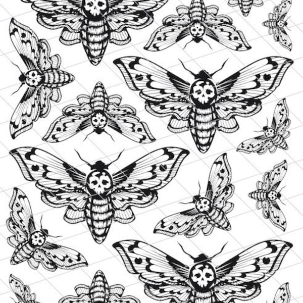 Resin Foil Death Head Moth Singular - Resin Foil Sheet Art Supplies