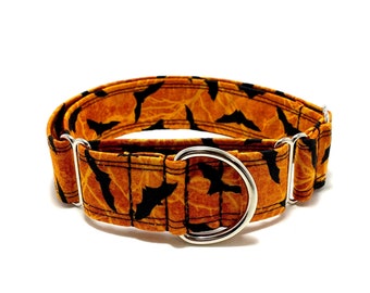 Halloween Fladdermus Martingale Hund/Katt Halsband Valp Kattunge, Rostfritt Stål, Liten Stor Stor, Hållbar Stark, Vegansk, Tyg, Specialdesignad