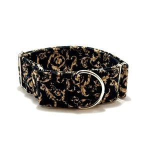 Filigree Martingale Dog/Cat CollarPuppy Kitten, Stainless Steel, Small Large Big, Durable Strong, Vegan, Fabric, Custom