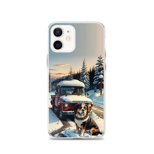 Hond Rijdende autohoes voor telefoon Kerstmis, vakantie, cadeau,