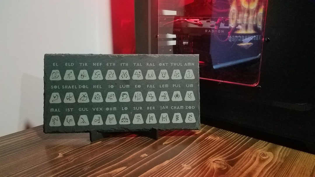 Laser engraved diablo 2 runes etsy
