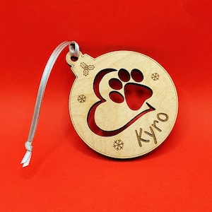 Dog, Cat,  Christmas Bauble, Dog Christmas Decoration, Pet Lover Christmas Gift, Pet Christmas, Tree Decoration