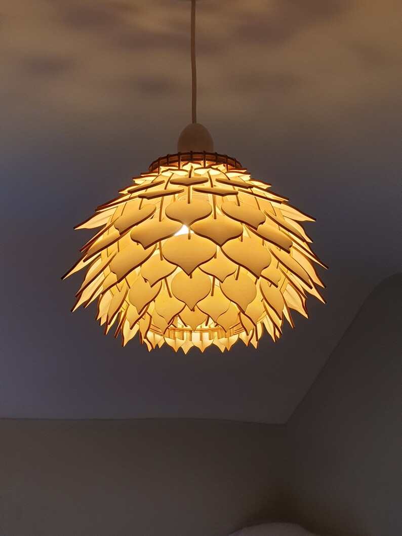 Pendant Lamp Shade Standard Lamp Birch Natural Finish Etsy UK